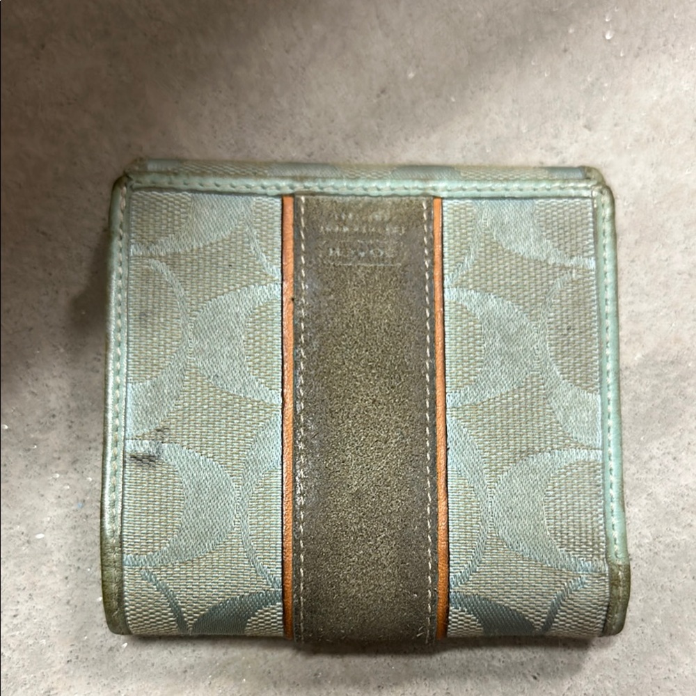 Coach Green and Brown Wallet